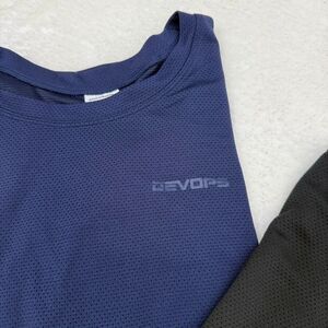 Devops Lot of 2 Sleeveless Wick Away Muscle Tanks Black and Navy Blue - Men’s US